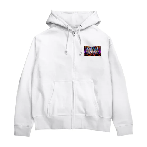 ライブで歌う天使たち Zip Hoodie