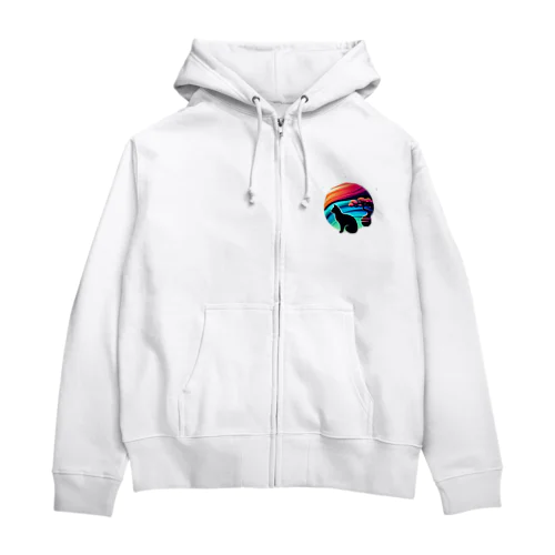 Colorful mood with cats 8 Zip Hoodie