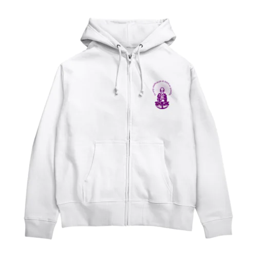 只管打坐h.t.　紫 Zip Hoodie