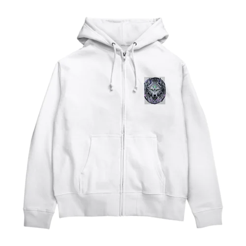 月光の守護者、狼の紋章 Zip Hoodie