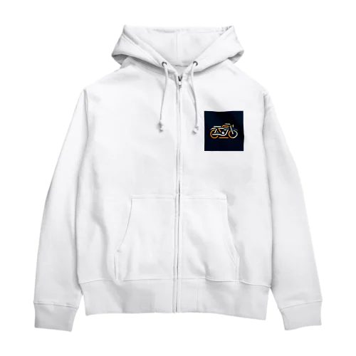 ラインアートバイク（クラシック） Zip Hoodie