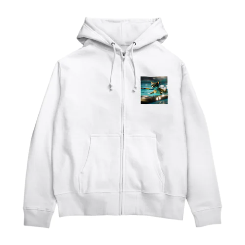 水中のメカット・トライアンフ Zip Hoodie