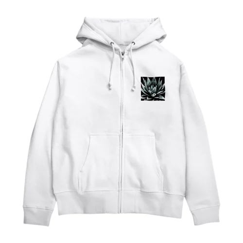 プランツパラダイスブラックアガベ Zip Hoodie