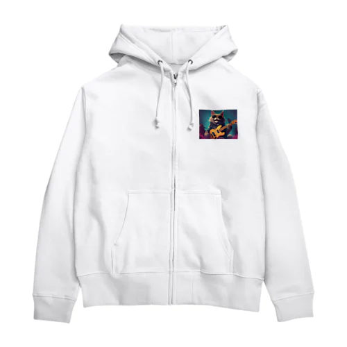 ロックなにゃんず(Gt.Vo) Zip Hoodie