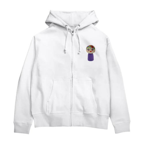 こけしガールズ　あけびちゃん Zip Hoodie