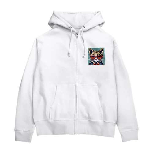 Sharp Cat Zip Hoodie