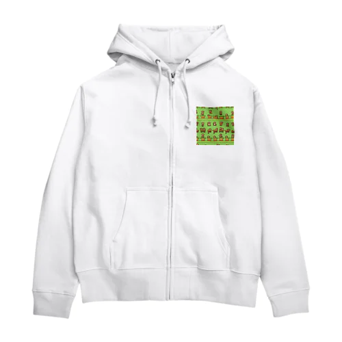 フルーツバーを食べる猿 Zip Hoodie