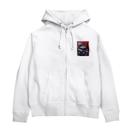 こっくりと唸るエンジンマウント Zip Hoodie