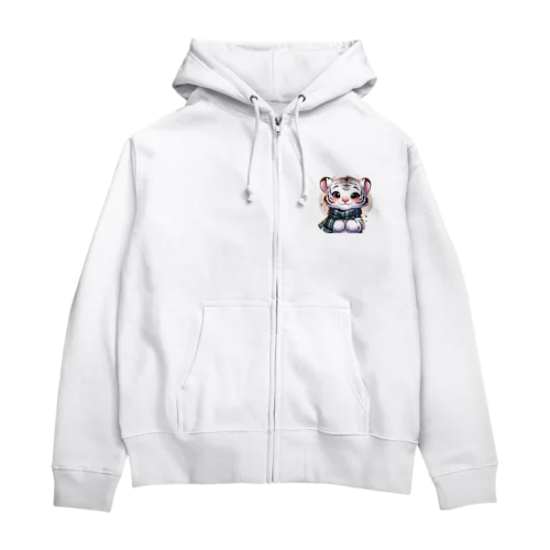 ほわいとたいがー Zip Hoodie