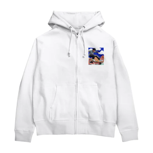 スケーターによる寿司星球探し Zip Hoodie