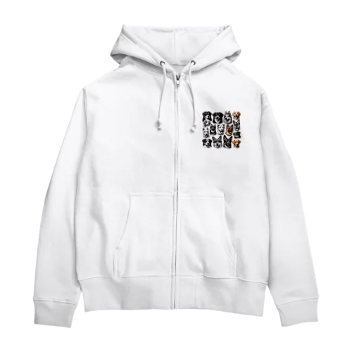 かっこいい大型犬 Zip Hoodie