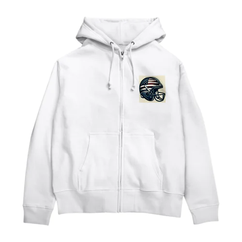 アメフト　ヘルメット Zip Hoodie