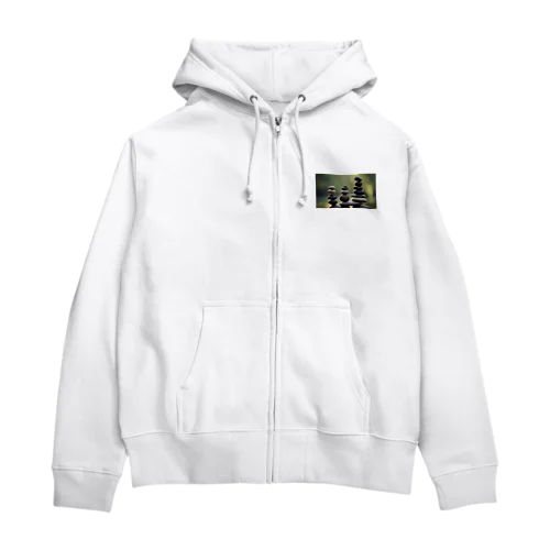 石を積む Zip Hoodie