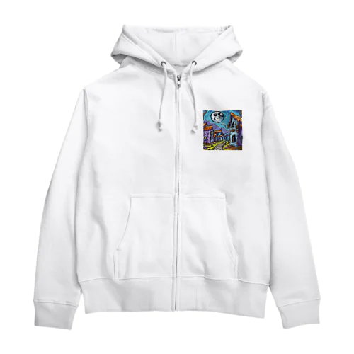 ゾンビくんの町 Zip Hoodie