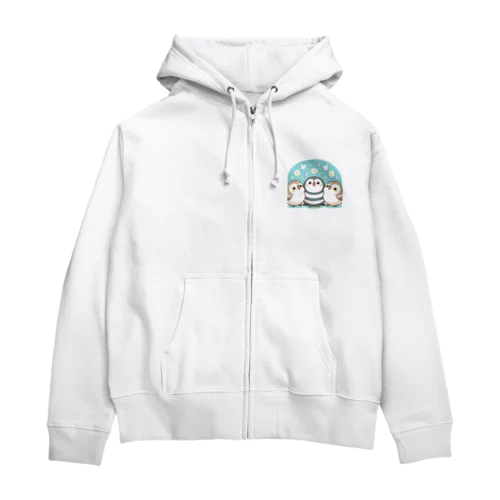 シマエナガ Zip Hoodie