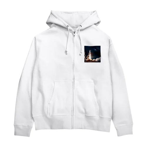 宇宙へ発進 Zip Hoodie