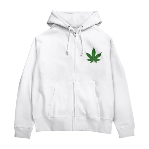 大麻 Zip Hoodie