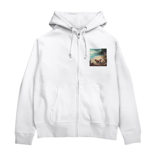 海岸の蝶 Zip Hoodie