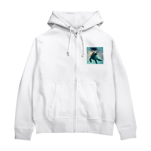 潜っているあざらし Zip Hoodie