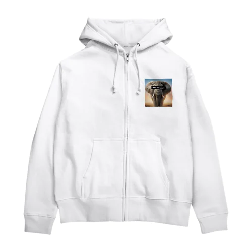 Who are you?Elephant Zip Hoodie