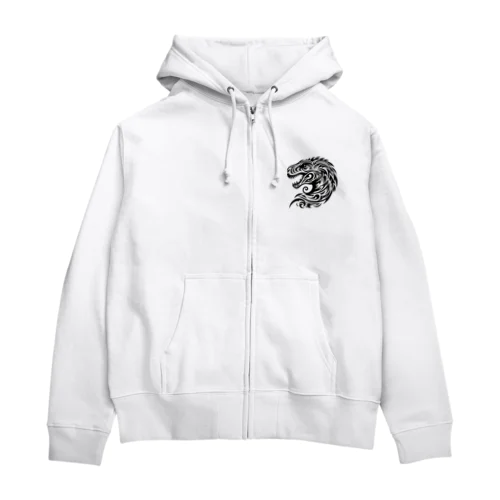 ティラノサウルスのトライバル Zip Hoodie