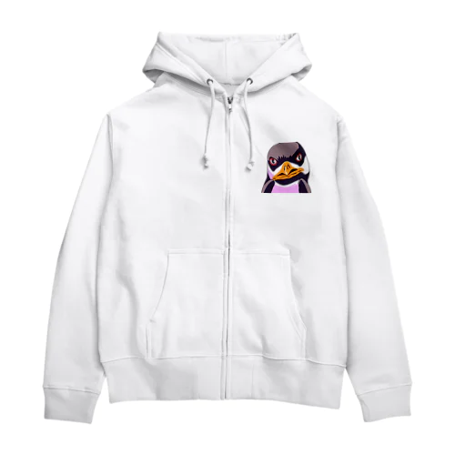 怒りのペンギン Zip Hoodie