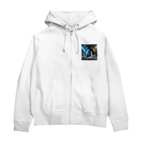 出陣ライオンロボ Zip Hoodie