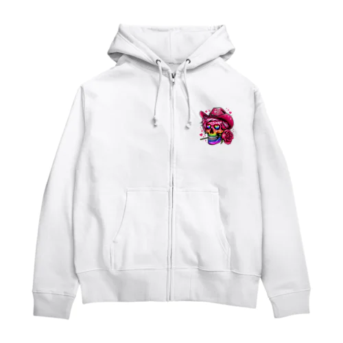 レインボースカル Zip Hoodie