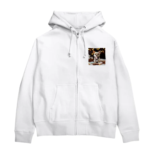 🎀チワワの幸せな一吠え🐕💓 - 心温まる家族の物語 Zip Hoodie