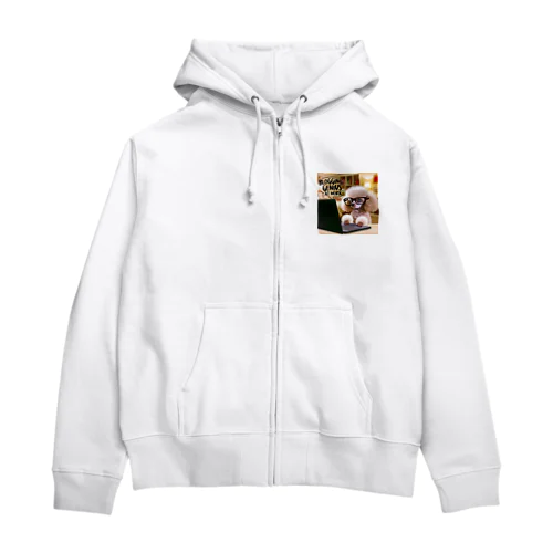 ファッションセンス抜群のかわいいトイプードル Zip Hoodie