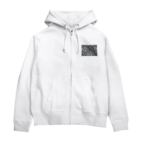 ゼブラ柄に期待を求めて Zip Hoodie