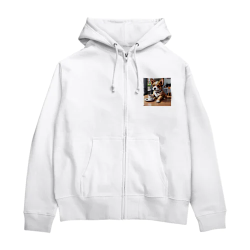 coffee dog Zip Hoodie