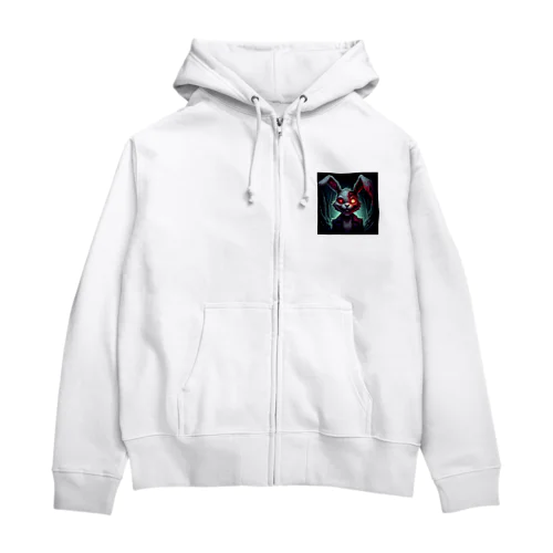 ホラーウサギ Zip Hoodie