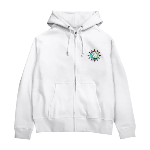 sun&moon Zip Hoodie