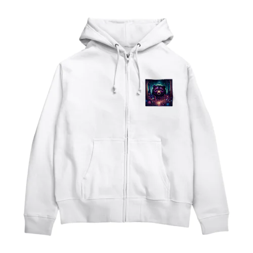 不気味で可愛い熊001 Zip Hoodie