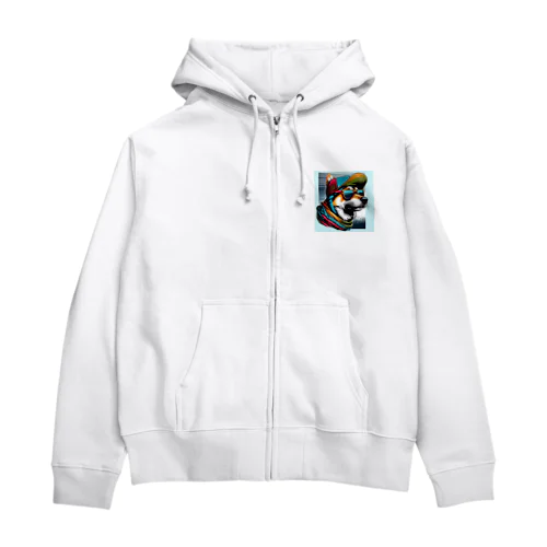 キャップ犬15 Zip Hoodie