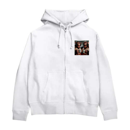 AREUS× CHIMPANZEE#3 Zip Hoodie