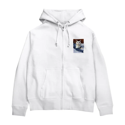 ねこちゃん、 Zip Hoodie