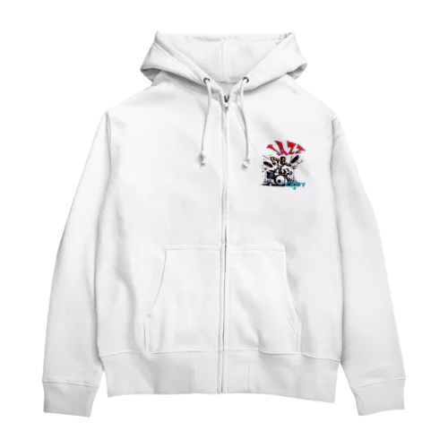 ビート・ブラスト・ドラマー Zip Hoodie