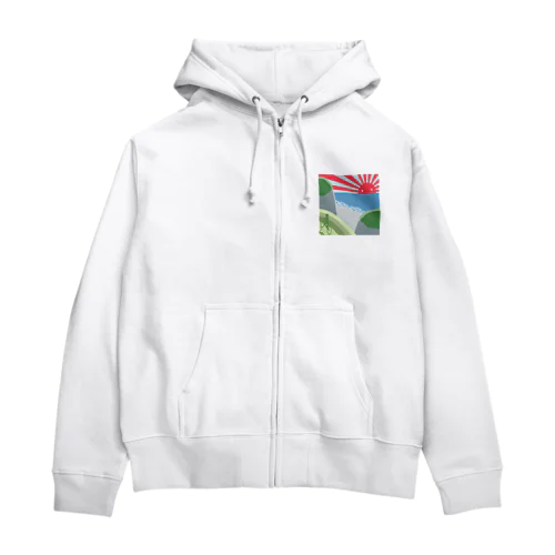 浜辺の朝日 Zip Hoodie