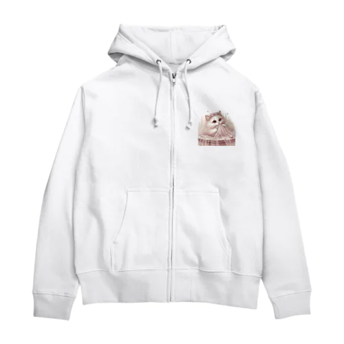 お猫様グッズ Zip Hoodie