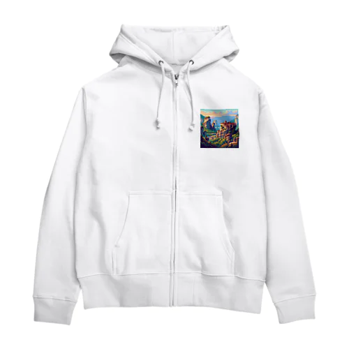 メテオラ（pixel art） Zip Hoodie