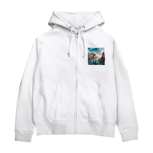 ヴェネチア（pixel art） Zip Hoodie