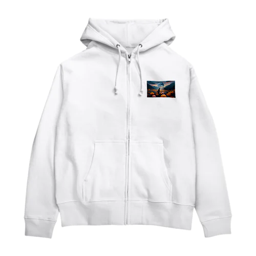 黄昏れ猫 Zip Hoodie