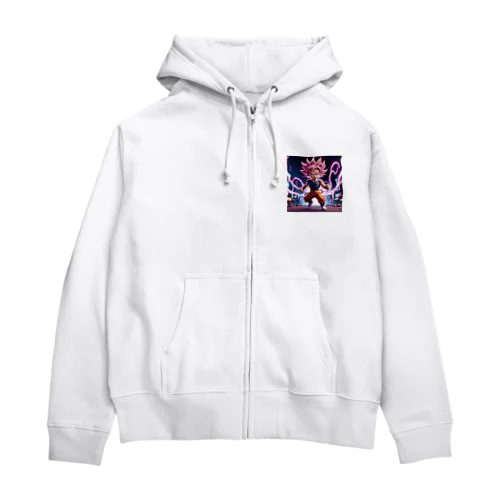 ピンクの髪の毛のおとこの子 Zip Hoodie