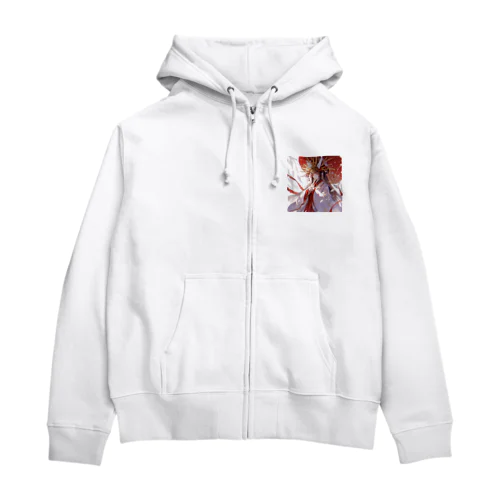 紅蓮の光に宿る、神威の巫女 Marsa 106 Zip Hoodie