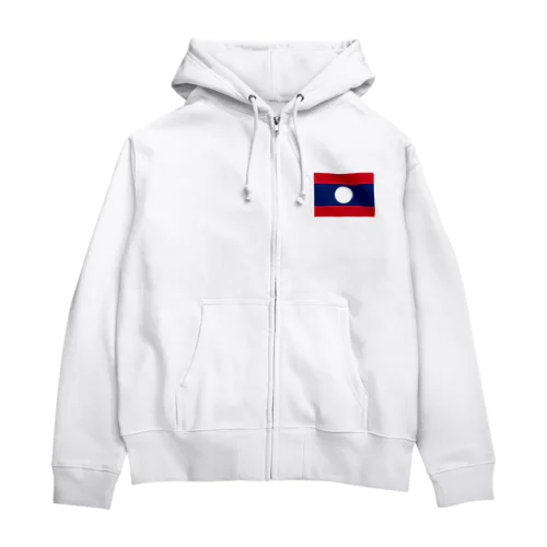 ラオスの国旗 Zip Hoodie