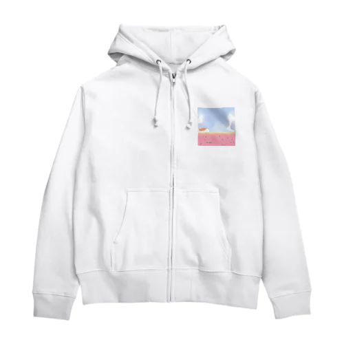 風車とチューリップ Zip Hoodie