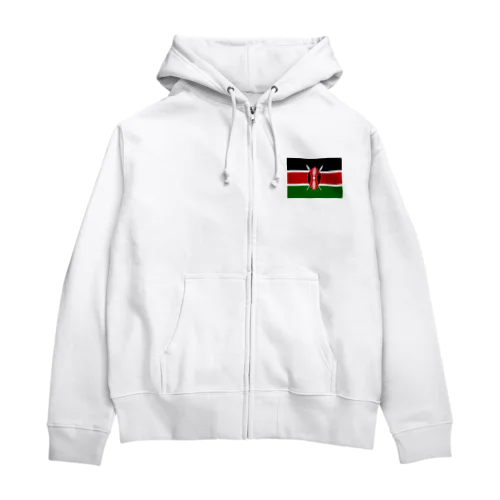 ケニアの国旗 ジップパーカー