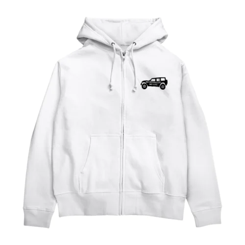 ノーラングラーノーライフ ジープ ブラック Zip Hoodie